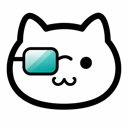 喵喵面试助手标识：戴着绿色目镜的猫咪